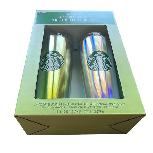 Starbucks Tumbler Set, Iced Coffee, 24oz, Coffee Lover Gift, Fall Girlie, - Picture 3 of 7